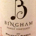 Bingham Family Vineyards Malvasia Bianca Texas High Plains Texas 2017