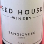 Red House Winery Sangiovese Texas 2016